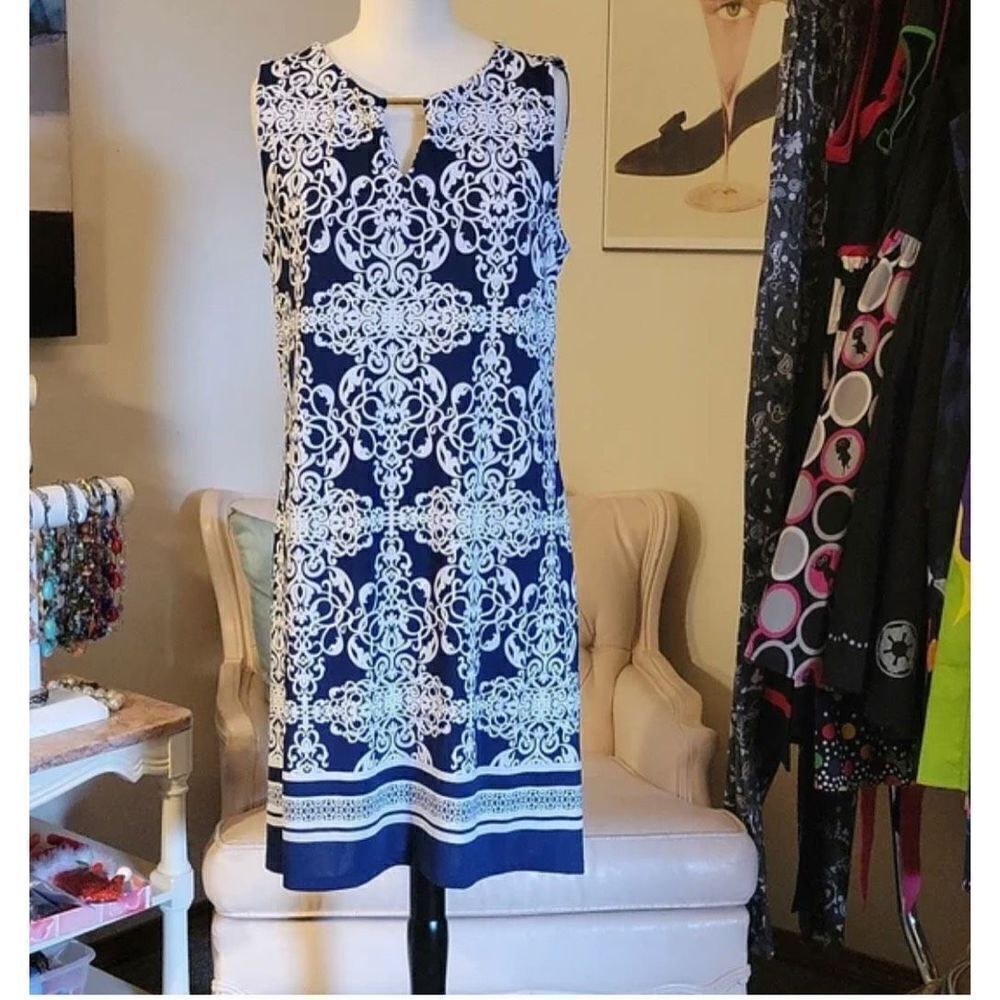 Haani Dress Women’s Blue White Size S